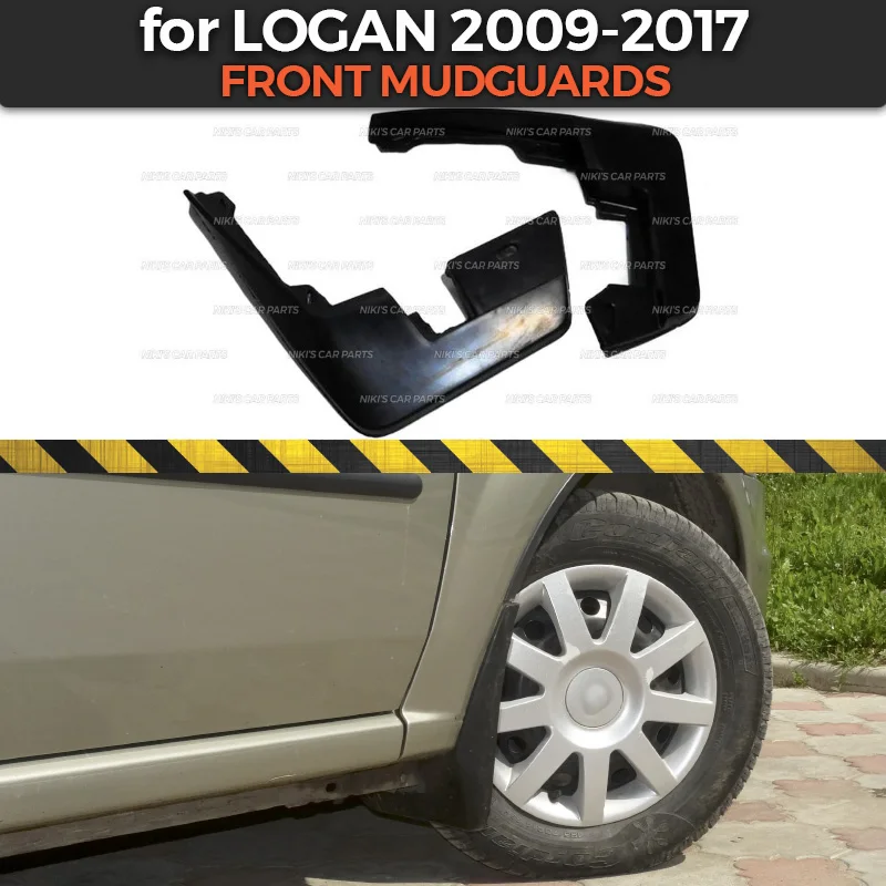 Mudguards for Renault Logan 2009- on front wheels trim accessories mud flaps broad splash guards mud car styling