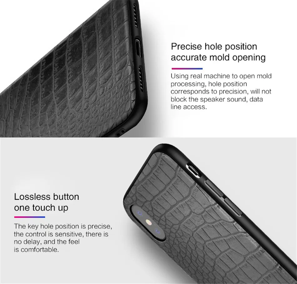 Retro Vintage Phone Bag Case For Iphone X 6 6s 7 7s 8 Plus Crocodile Snake Skin Pattern Soft Protective Cover Shell For iphoneX (5)