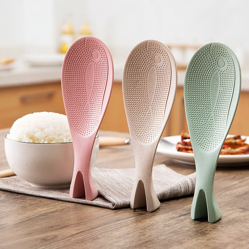

1pc Fish Shaped Standing Rice Spoon Non-sticky Rice Spoon