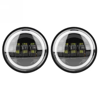 

2PCS Motorcycle 4.5IN LED Driving Fog Light with Angel Eyes Passing Lamps Signal Light high quality accessories