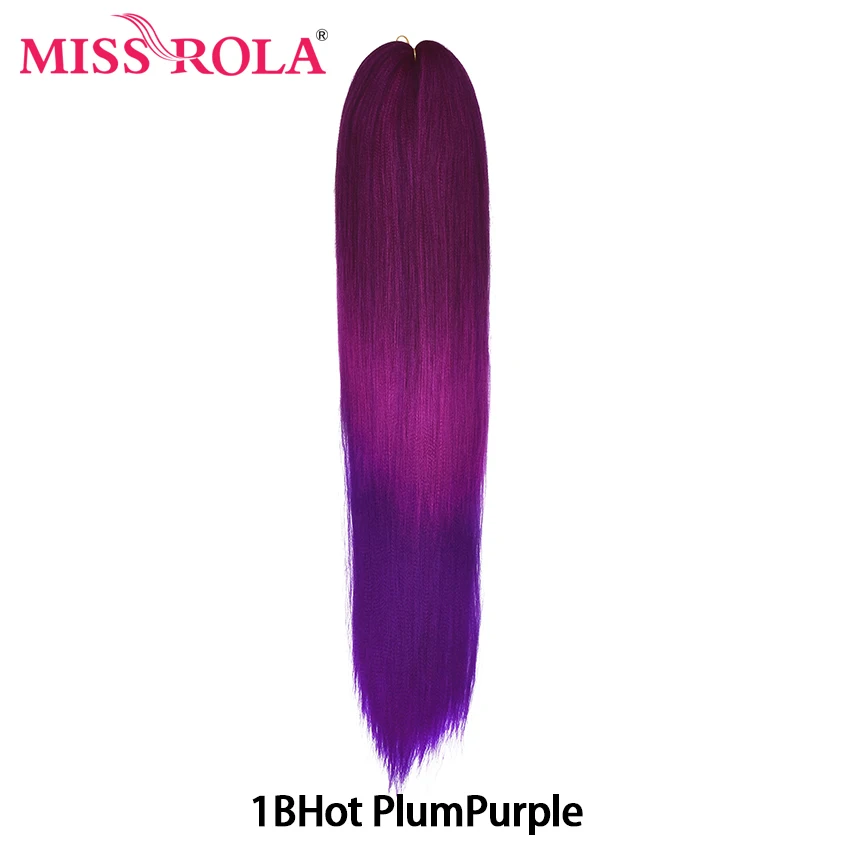 Miss Rola 24 Inches100 g Yaki прямые синтетические волосы для наращивания предварительно растянутые вязанные крючком огромные косы канекалон плетение волос - Цвет: # 99J