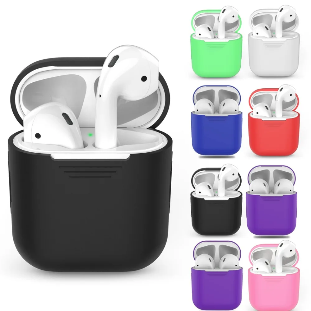 Силиконовый наушник защитный чехол для Airpods крышки корпуса Портативный