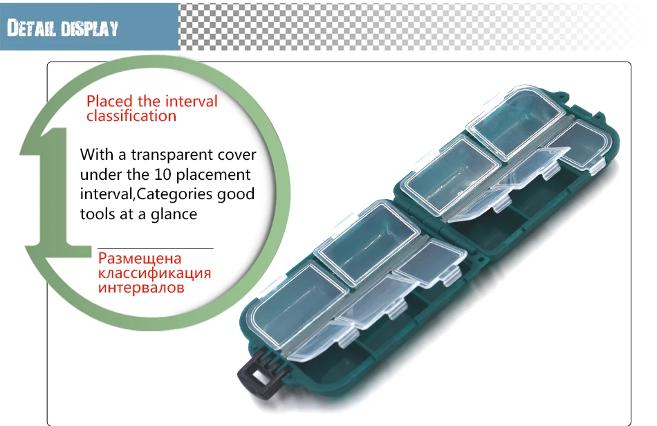 MNFT 1Pcs Army Green Small 10 Compartments Waterproof Hard Fishing Tackle Box Case Hooks Lure Baits Storage Box