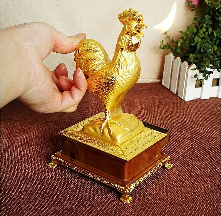 

Metal Golden Cock Model Cigarette Lighter Christmas Home Decoration Accessories Morden Xmas Gift for Men Office Decoration A20