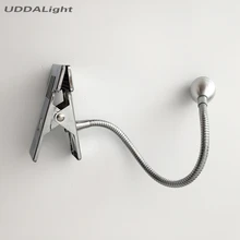 Светодиодная настольная лампа с зажимом для чтения в спальне освещение 1-3 Вт зажим для лампы Переключатель