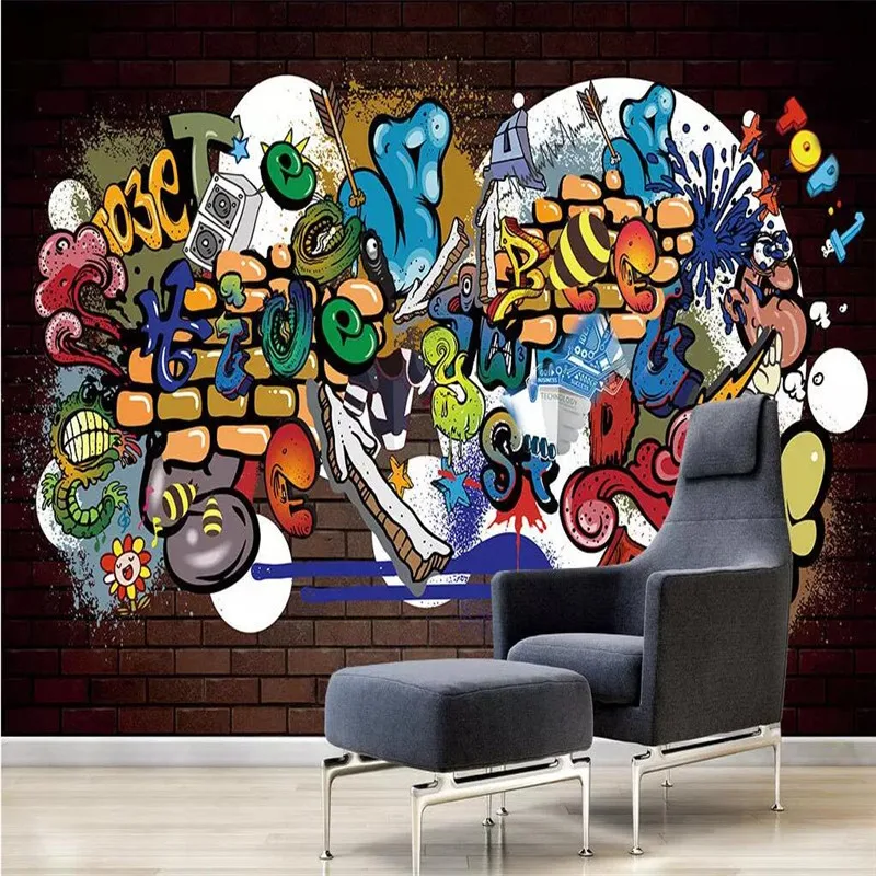 Cool graffiti decorative painting wall professional production mural factory wholesale wallpaper mural poster photo wall Cool graffiti decorative painting wall professional production mural factory wholesale wallpaper mural poster photo wall
