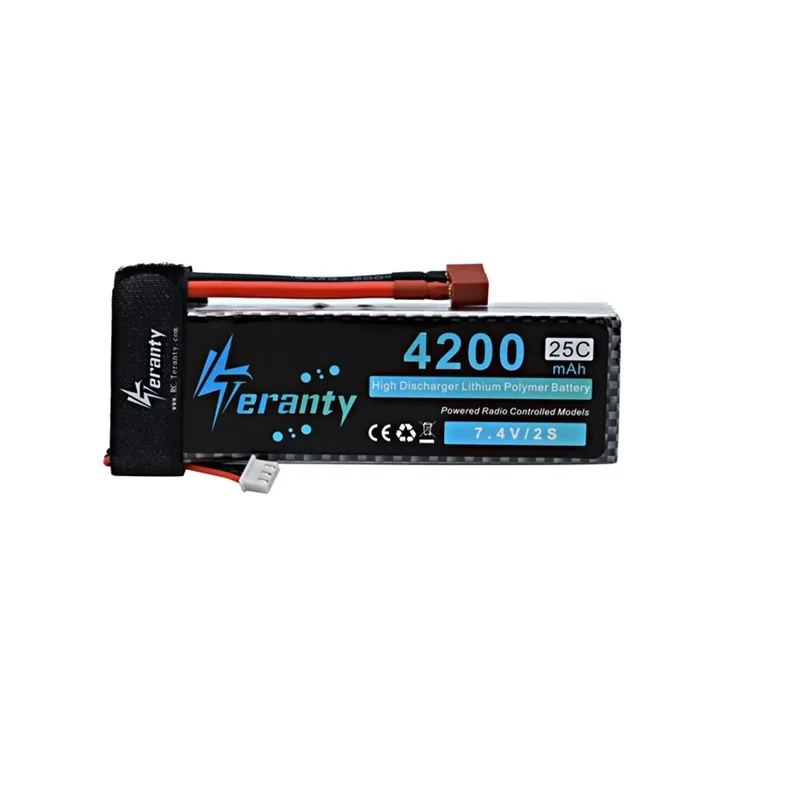 Соединители Tamiya 7,4 V 4200mAh 25C-35C 2S LiPo батарея для RC самолета вертолета автомобиля лодки 2S 4200 mah 7,4 V Lipo батарея T XT60