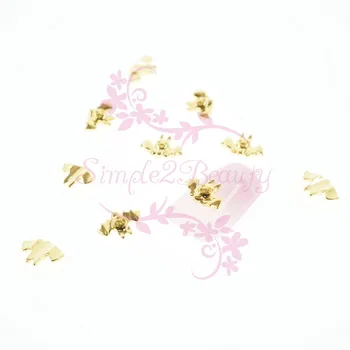 

100pcs/lot Cute Bat Shape Alloy Charms Metal Nail Art Manicure 3D DIY Design Decorations Accessories Wholesale Halloween Series