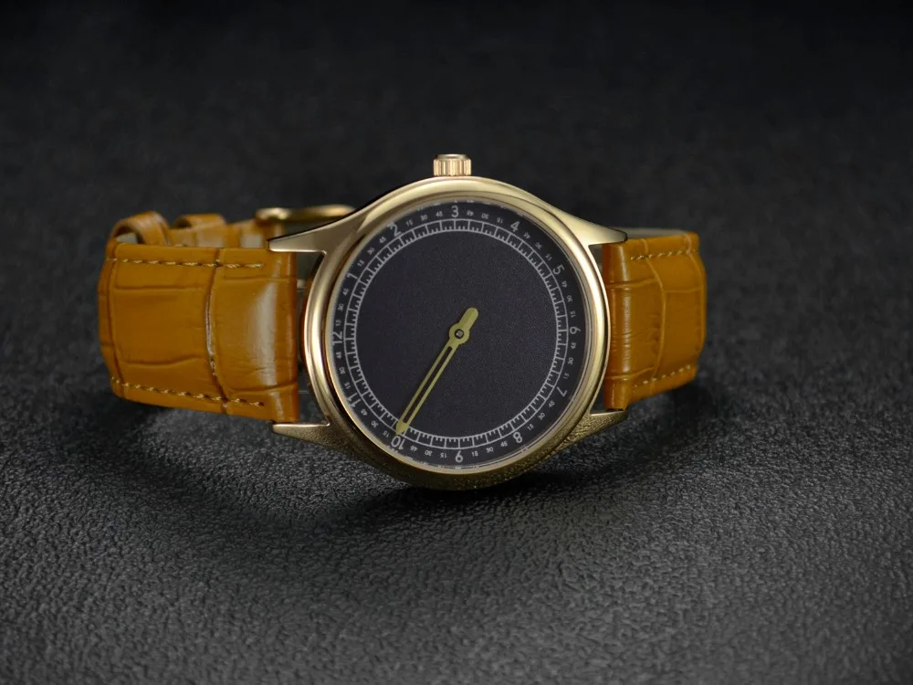Часы Slow Time золотые стрелки розовое золото-унисекс часы-мужские часы, женские часы
