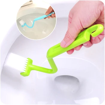 

Wholesale 5468 Creative New S-Type mini toilet Brush curved Brush toilet Brush Death-corner Mini cleaning Brush