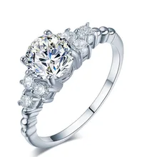 New Hot Luxury Carving Filigree Band CZ Zircon Wedding Ring Sets For Women Jewelry Fashion Whosale Anillos Gift