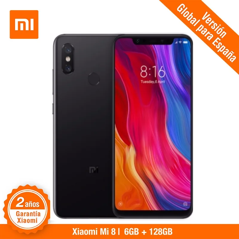 

[Global Version for Spain] Xiaomi Mi 8 (Memoria interna de 128GB, RAM de 6GB, Full-screen 6,21") Smartphone