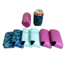 300 шт. 10*13 см Новое одеяло «хвост русалки» из тонкий может рукава могут для напитков, из неопрена охладители с нижней поверхностью стакан для пива чехол