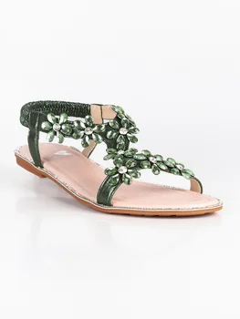 

BRACCIALINI wide beige high-heeled Sandals Rhinestone