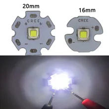 XML XM-L T6 LED 10W White High Power LED Emitter Diode Chip Beads with 16mm 20mm PCB for LED Headlamp DIY Flash Light