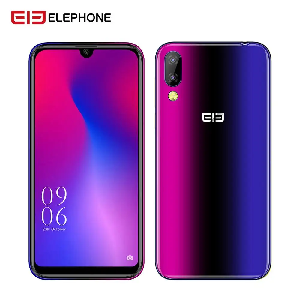 

Elephone A6 Mini 4GB 64GB 5.71 Inch waterdrop Screen Mobile Phone Android 9.0 MT6761 Quad Core HD+ 16MP 3180mah 4G Smartphone