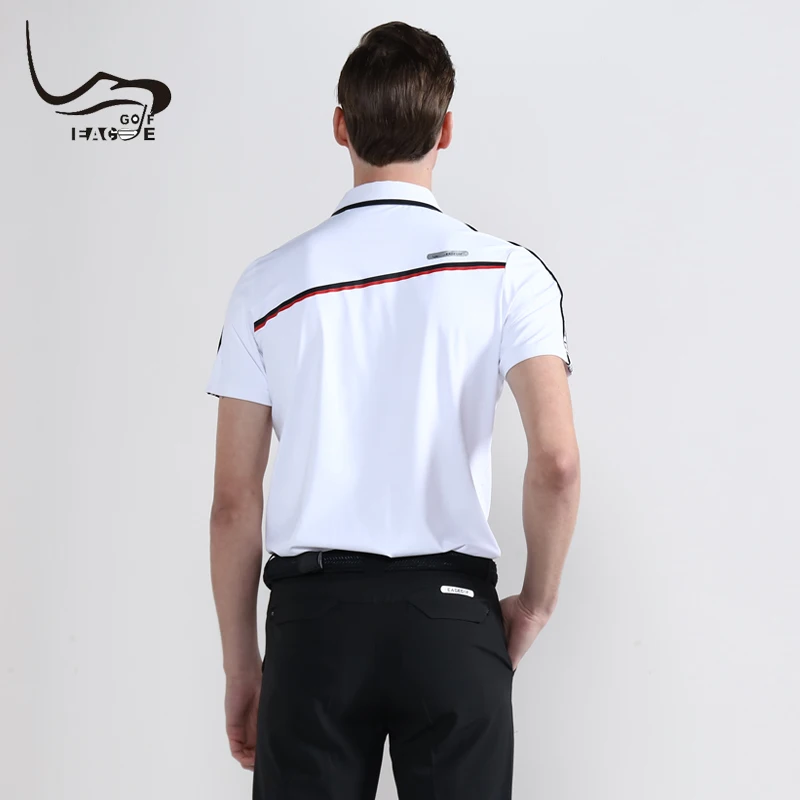 Летняя новая EAGEGOF рубашка для гольфа мужская быстросохнущая толстовка с коротким рукавом модная мужская тренировочная одежда для гольфа
