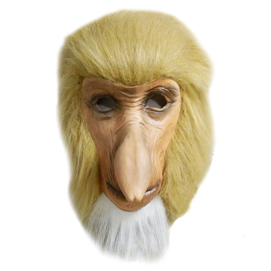 

Latex Full Head Animal Proboscis Monkey Fancy Dress Up Carnival Prop Party Mask Halloween Costoms