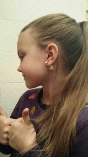 Rose Glass Ball Flower Rhinestone Stud Earrings - Je19*