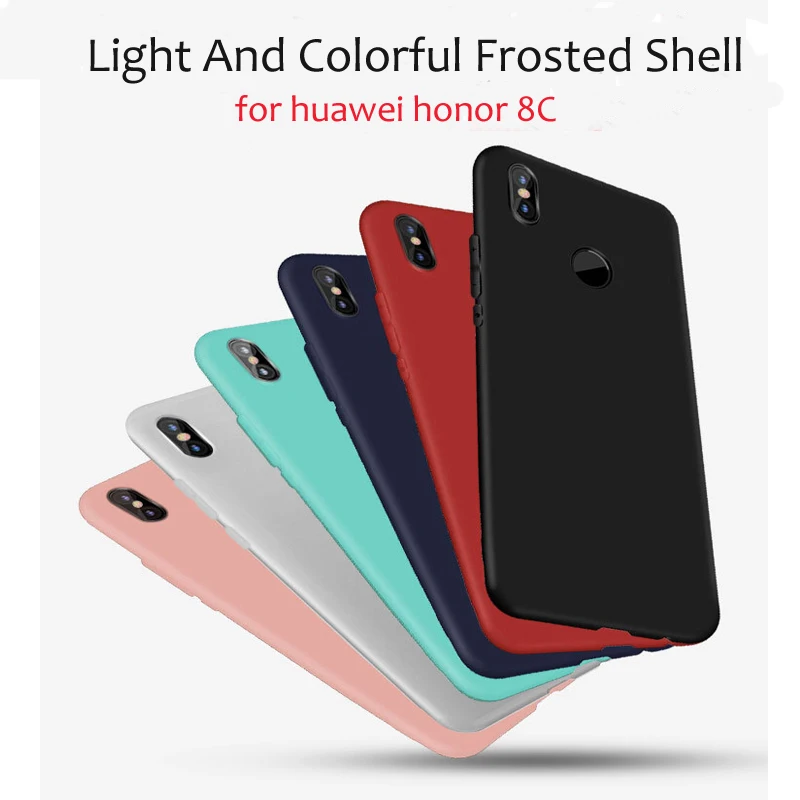 Силиконовый чехол для huawei Honor 8C s 8 C гибкая задняя крышка из ТПУ Забавный матовый