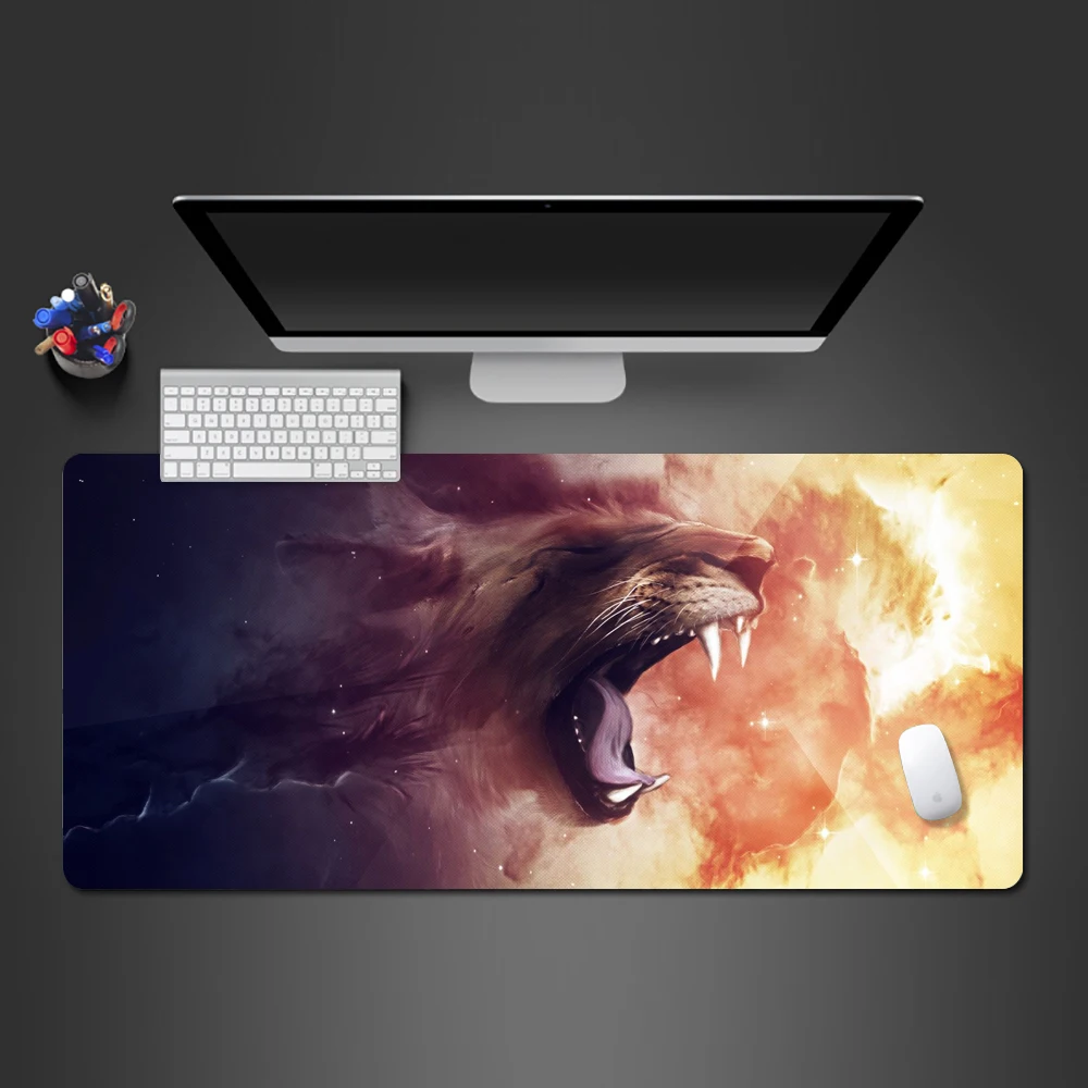 

Lion Roar Animal Mousepad High-end Game Mouse Pad Big Player Mouse Pad Game Desktop Pad Laptop Keyboard Big Play Mousepad