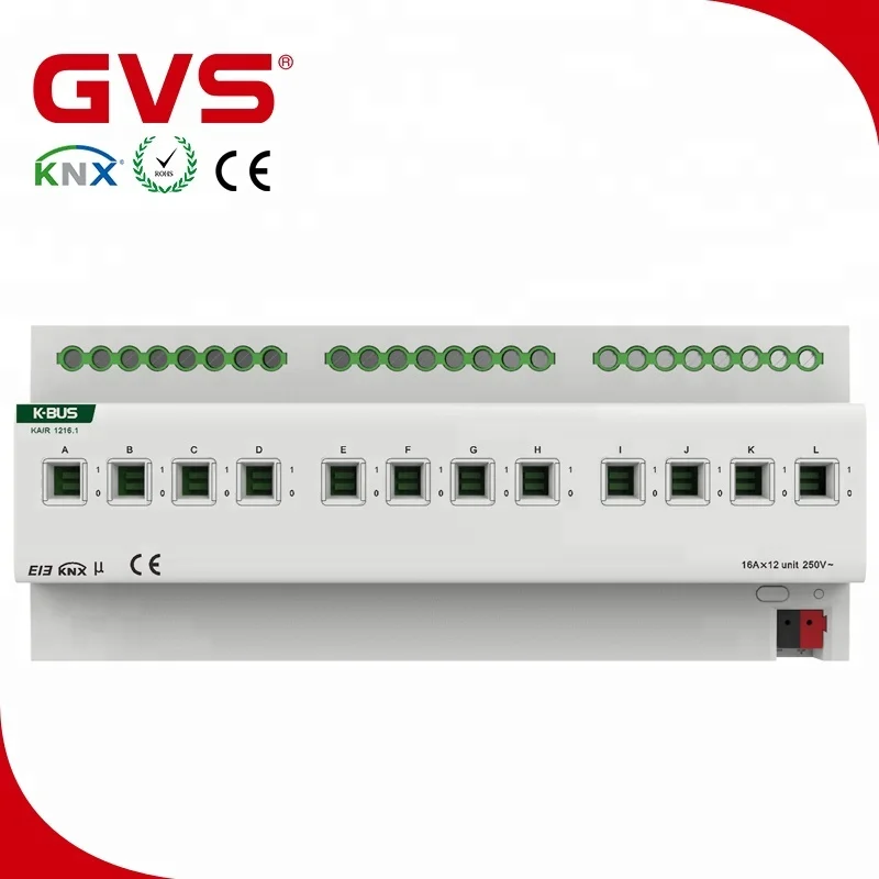 

Smart Home 10 years manufacturer GVS K-bus KNX/EIB KNX Switching Actuator 12 fold 16A Switch Actuator