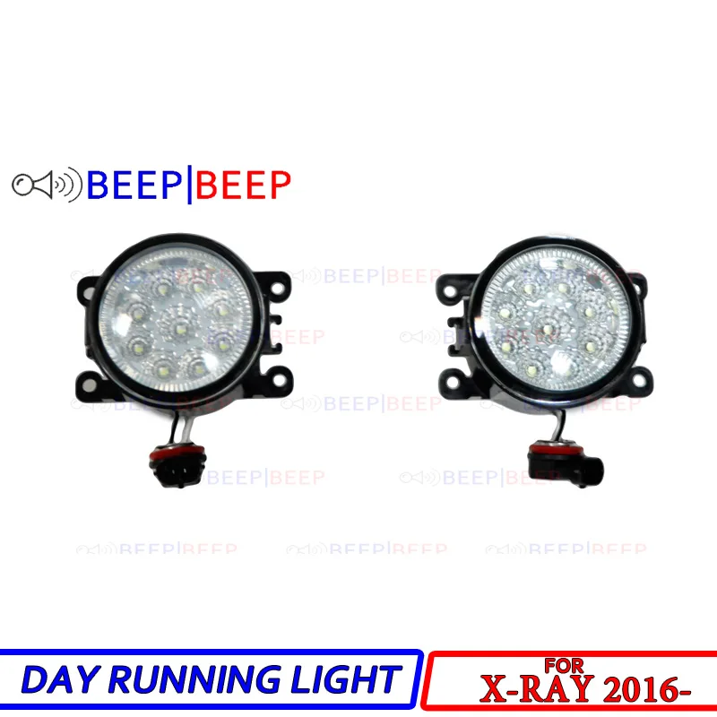 

For Lada X-Ray 2016- DRL day running light led light fog lights frames car styling decoration accessories