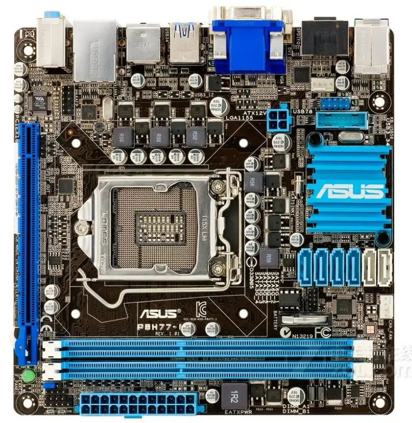 Материнская плата LGA1155 для ASUS 1155 оригинальная б/у настольного ПК H77 DDR3 USB3.0 SATA3 |