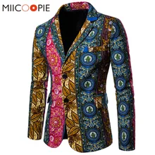Блейзер для мужчин Весна Национальный лист с цветочным принтом повседневные хлопковые льняные блейзеры Masculino обтягивающие блейзеры мужские костюмы, куртки