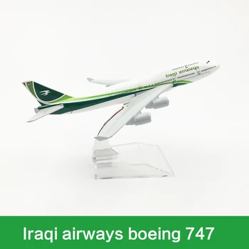 

16cm Iraqi Airlines Airplane Model Boeing 747 Metal Iraqi Diecast Aviation Model B747 Airway Aircraft Model Scale Toy Gift 1:400