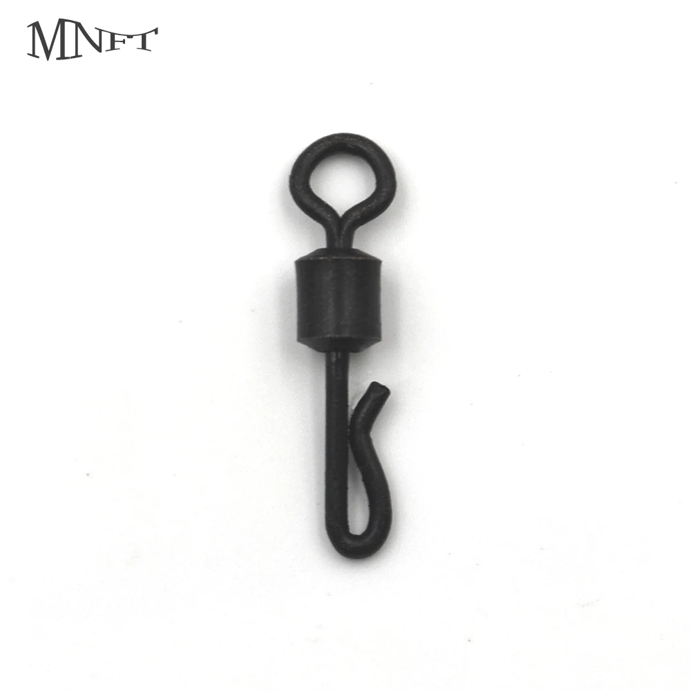 

MNFT 100Pcs Fishing Swivel Snap Connectors Q-Shaped Quick Change Swivels Connector Fishing Tackle Accessory