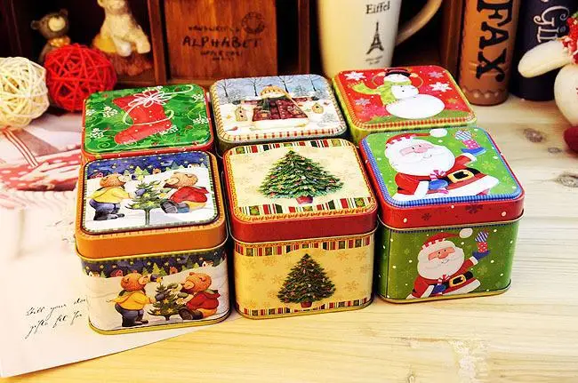 12 шт./лот, рождественский подарок, жестяная коробка, медведь, серия, Оловянная Подарочная посылка, ручная работа, коробка для печенья, чехол для лунного торта, Рождественская коробка для хранения