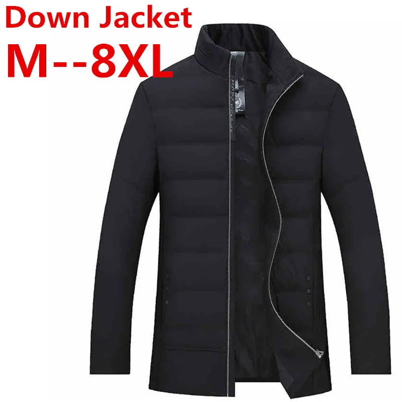 

10XL 8XL 6XL White Duck Down Men's Winter Jacket Ultralight Down Jacket Casual Outerwear Snow Warm Fur Collar Brand Coat Parkas