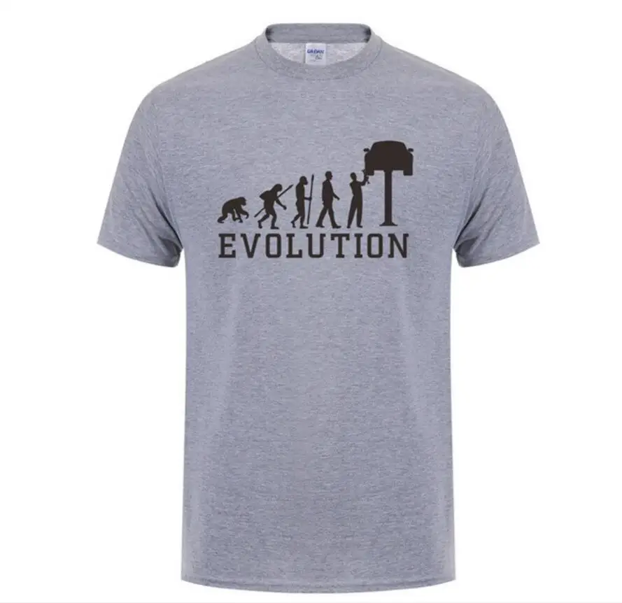 

Evolution Of Vehicle Repair Custom Man T-shirt Casual Loose Men T Shirt Auto Mechanic Funny Homme Tees Tops heisenberg t shirts