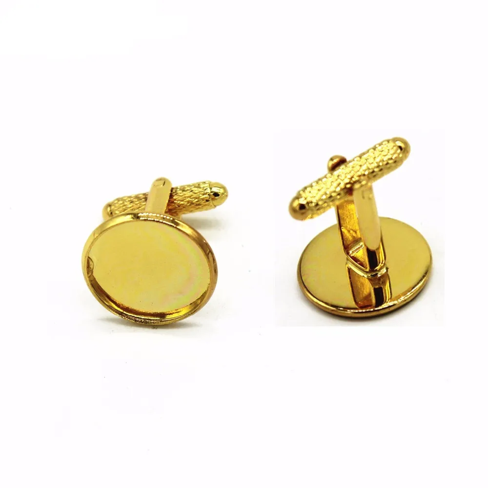 5 PCS 16mm Round Cabochon Base Cufflinks Metal Copper Gold Color Setting For Jewelry Making | Украшения и аксессуары