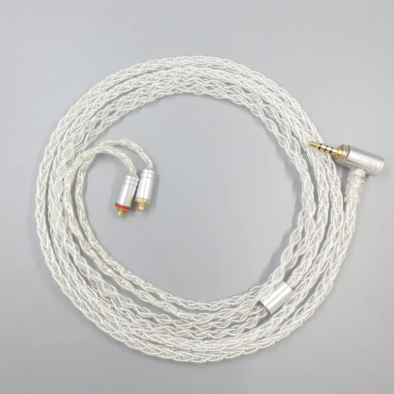 Zsfs 8 Core посеребренный балансный кабель с MMCX 2,5/3,5/4,4 мм балансный Для Shure se215 315 se425 se535 Se846 ue900 наушники