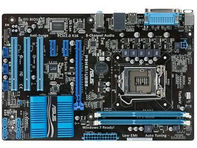 LGA1155 For ASUS P8H61/USB3 Original Used Desktop H61 1155 Motherboard DDR3 USB2.0 SATA2 | Компьютеры и офис