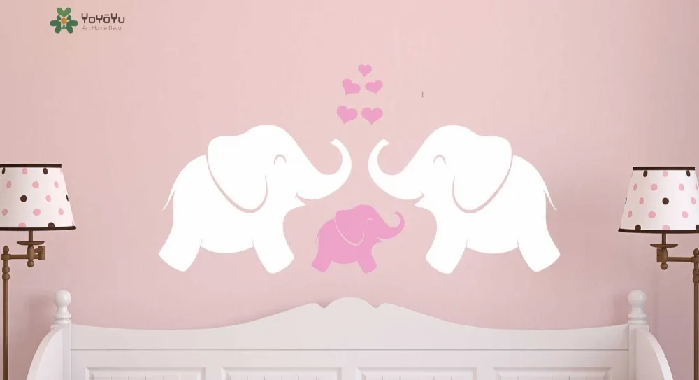 

Wall Decal Vinyl Sticker Love Elephants Family Custom Color Nursery Baby Kid Boys Girls Bedroom Art Decoratiom DIY Poster WW-395