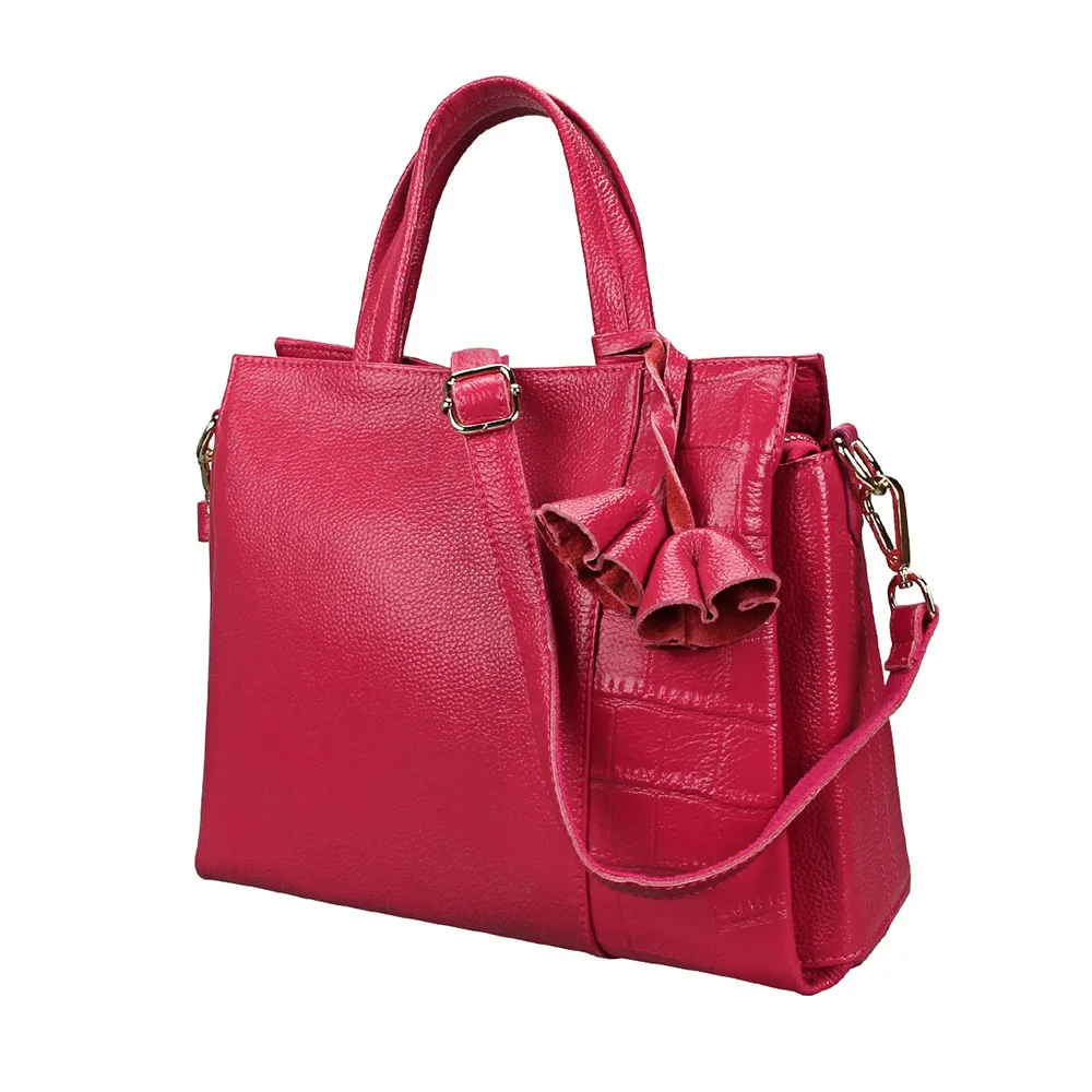 

Fashion Genuine Leather Totes Female Shoulder Crossbody Bags For Women Leather Handbag Ladies Messenger Bag Large Top-handle Bag