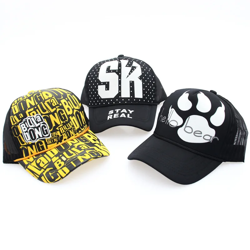 2019 جديد الأزياء الكرتون الهيب هوب البيسبول قبعات الجملة قابل للتعديل قبعات بالمقاس المناسب عارضة إلكتروني الطباعة غسل كاب للرجال النساء