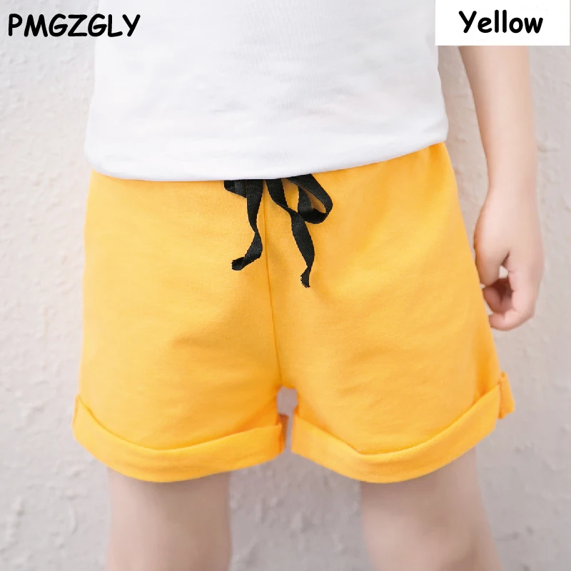 

Summer Thin Boy Girl Shorts Kids Beach Shorts pants Solid color cotton 1-4 year old children's leisure pants 1 To 7 Year