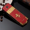 A8 1600mAh Battery Vibration Luxury Metal Body Car Logo Dual Sim Cards Mobile Cell Phone With Leather Case Gift 3