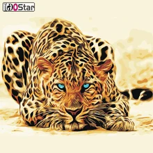 Леопардовые животные DIY картина по номерам Акриловая картина ручной работы картина маслом на холсте для домашний декор, произведение искусства