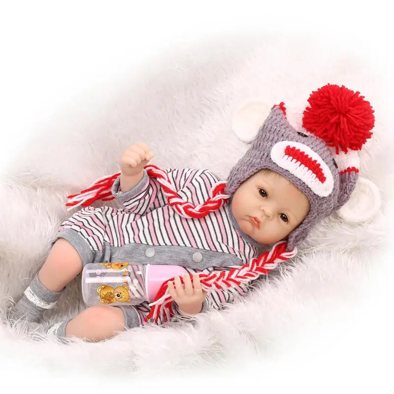 

NPK Reborn babies 22" 55cm real newborn baby looking silicone baby dolls for children bebe gift reborn