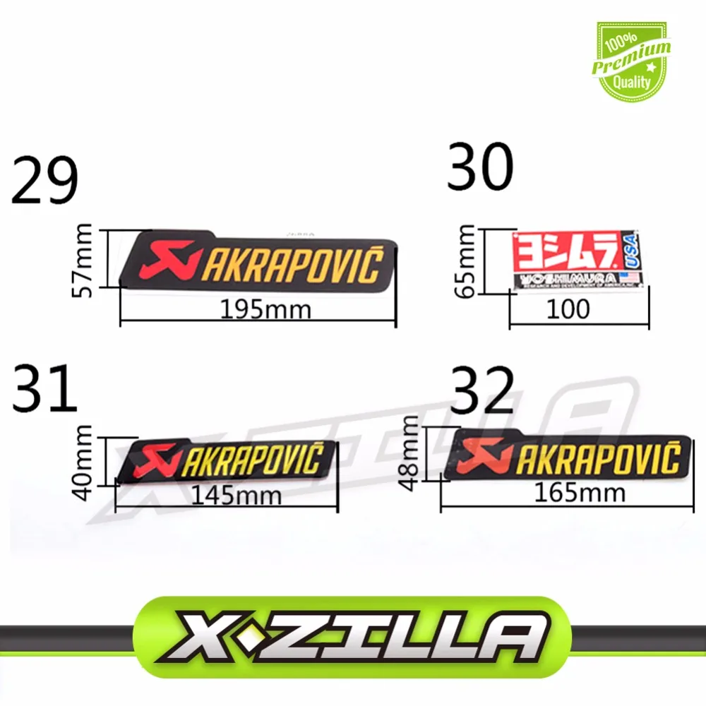 CBR Ttr 250cc 400cc AKRAPOVIC алюминия термостойкие выхлопные трубы наклейка Стикеры