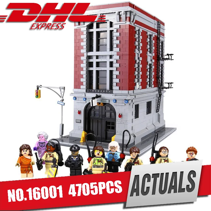 DHL 16001 Actuals Ghostbusters пожарная штаб-квартира legoing 75827 модель наборы Модель Набор