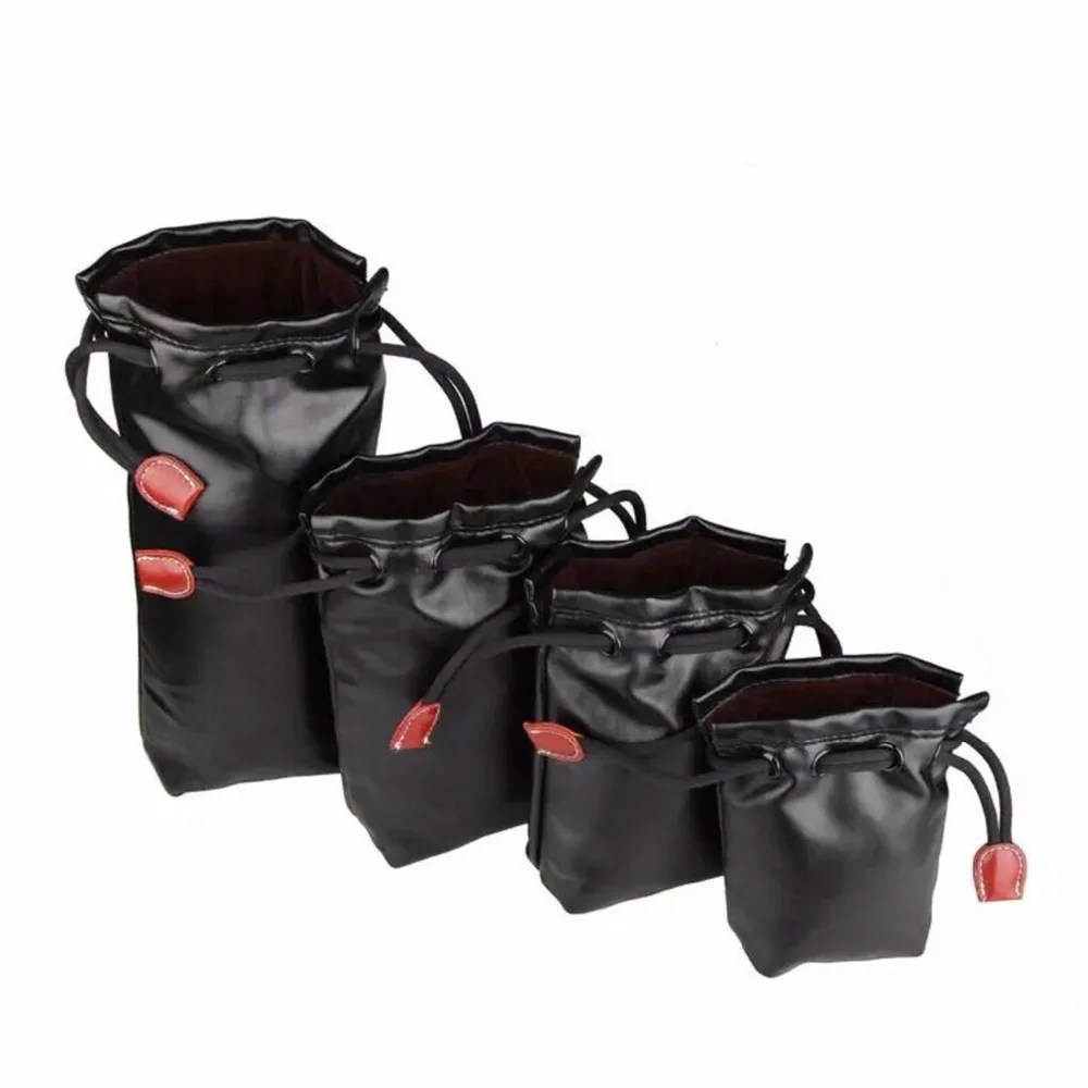 Soft Shockproof Protective Camera Lens Bag Pouch Cover for SONY Nikon Canon Fuji Olympus PU LENS Bag S/M/L/XL best camera bag