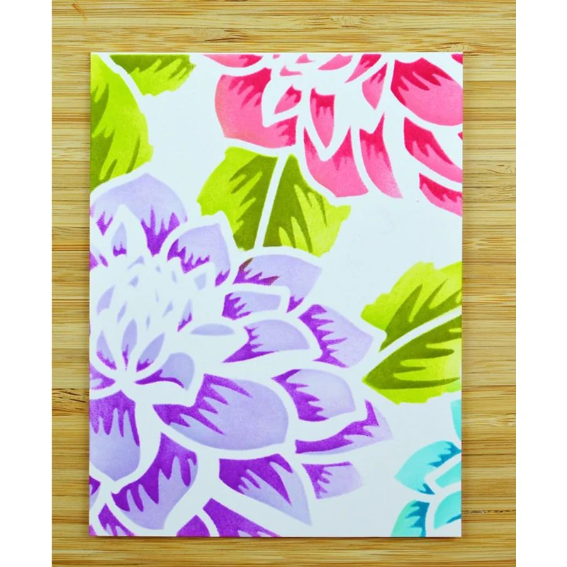 

2pcs Dahlia Flower Layered Plastic Stencils for DIY Scrapbooking Decorative Crafts Embossing Paper Cards Painting Sheet New 2018