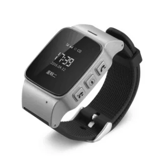 Высокое Качество D99 Пожилых Смарт часы Анти-потерянный Мини Водонепроницаемый wi-fi GPS Слежения smartwatch Для Пожилых Людей D99 часы - Цвет: Серебристый