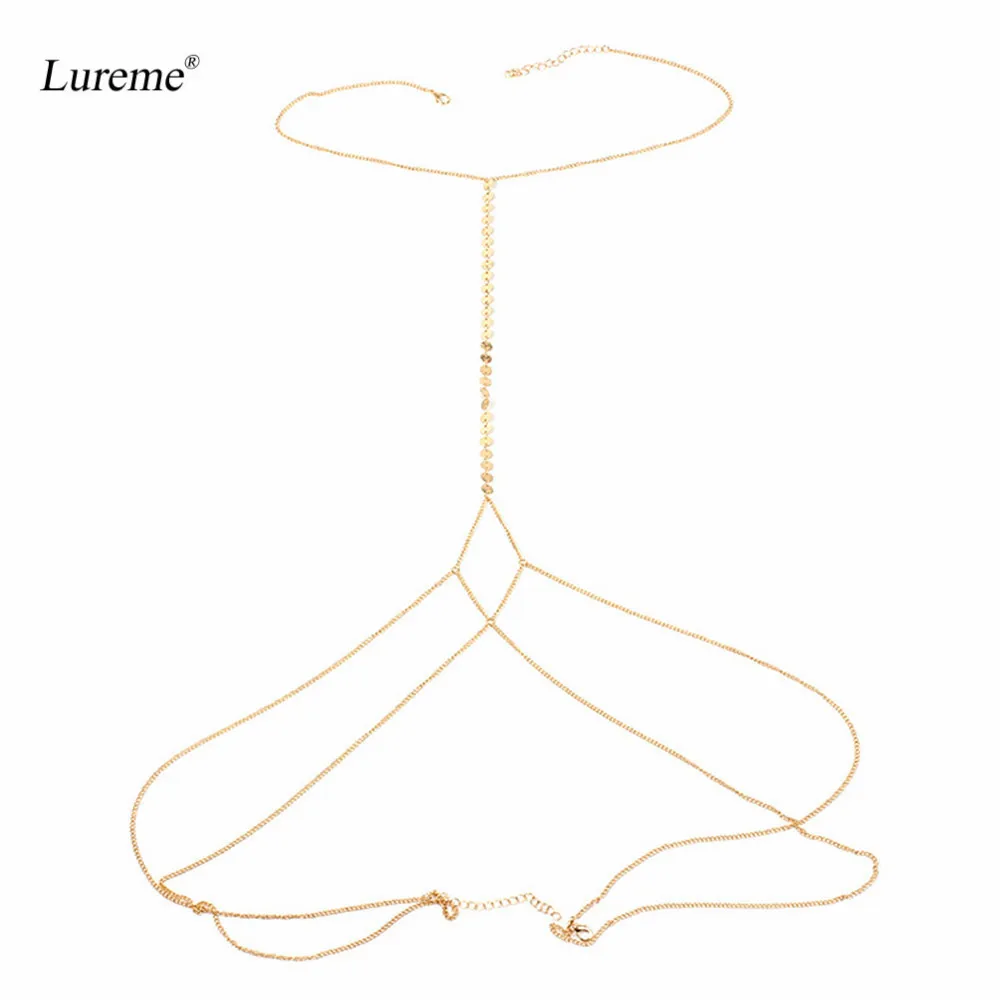 Женская двухслойная цепочка для живота Lureme (bc000023)